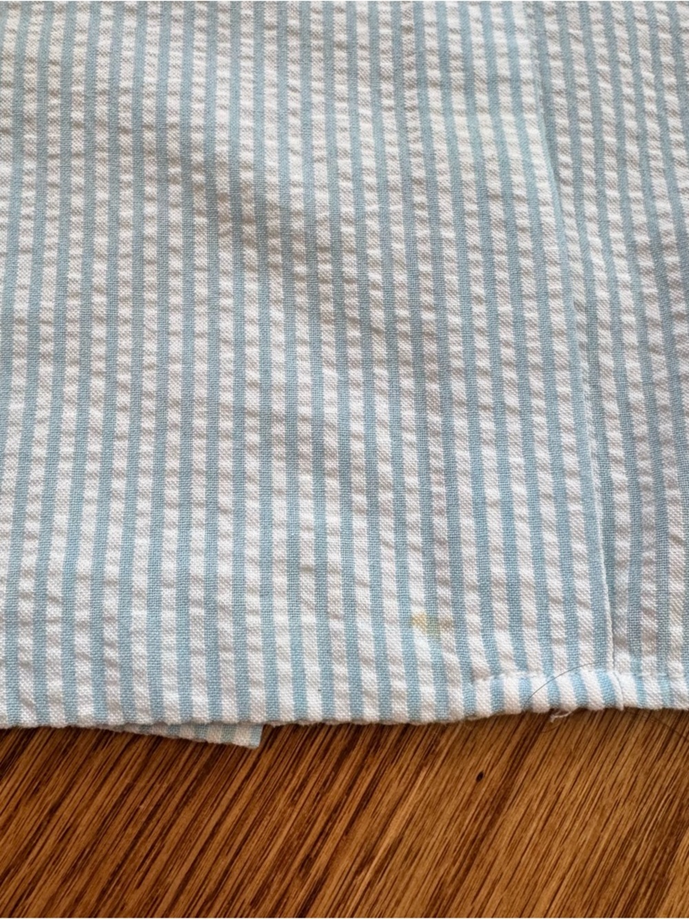 Bailey boys Light Blue Seersucker Two-Piece Set with White Peter Pan Collar - Picture 6 of 11